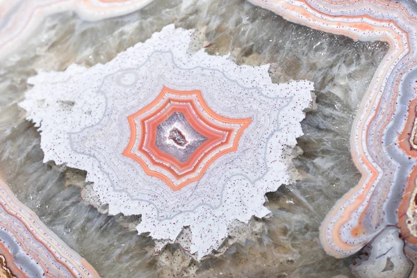 Prachtige Edelsteen Agaat Textuur Detail Close Mineralen Het Grondgebied Van — Stockfoto