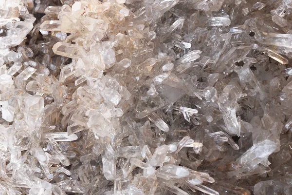 Güzel Şeffaf Taş Dağ Kristali Yukarıdan Görünüyor Dağ Kristal Mücevheri — Stok fotoğraf