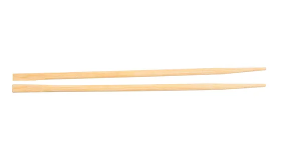 Light chopsticks isolated on white background.
