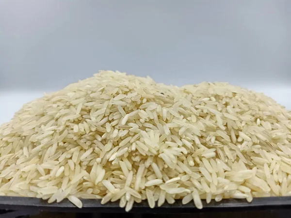 Fundo Arroz Branco Cru Fechar — Fotografia de Stock