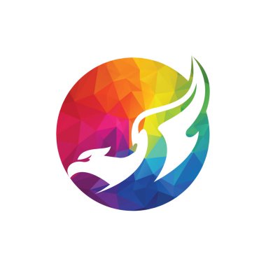 Kartal kuş Logo soyut tasarım. Uçan Yükselen Şahin Logotürü konsept simgesi.