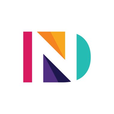 İlk harf Nd vektör logo tasarımı.