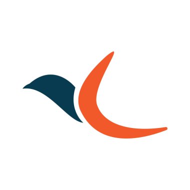 Kartal kuş Logo soyut tasarım. Uçan Yükselen Şahin Logotürü konsept simgesi.