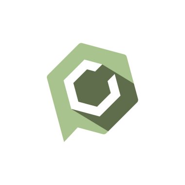 P ve C harfi vektör logosu tasarımı.