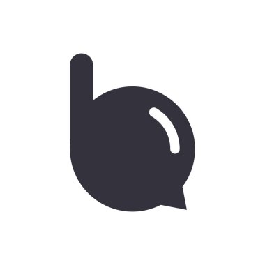 Harf B Sohbet Logo Şablonu Vektör Tasarımı