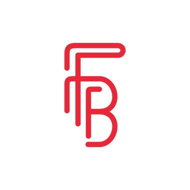 Fb ilk harf logo ilhamı. F ve B kombinasyon vektör tasarımı.