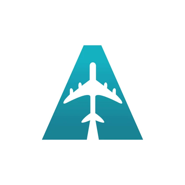 Großbuchstaben Ein Reisevektor Logo Design — Stockvektor