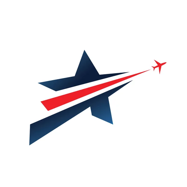 Star Travel Logo Design — Stock Vector