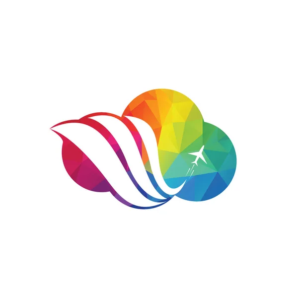 旅游标志 旅行社冒险创意标志 惊人的目的地创意符号概念 抽象徽标 — 图库矢量图片