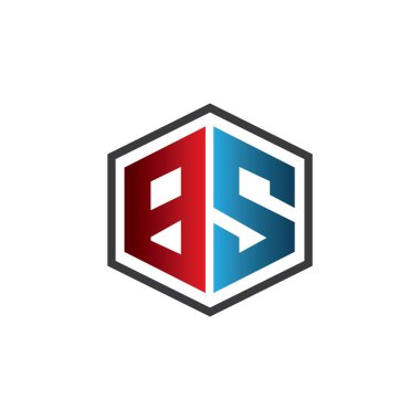 Modern 3d B veya Sb Letter logo tasarım şablonu.