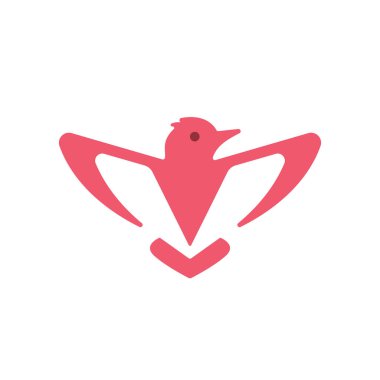 Kuş vektör logo tasarımı.