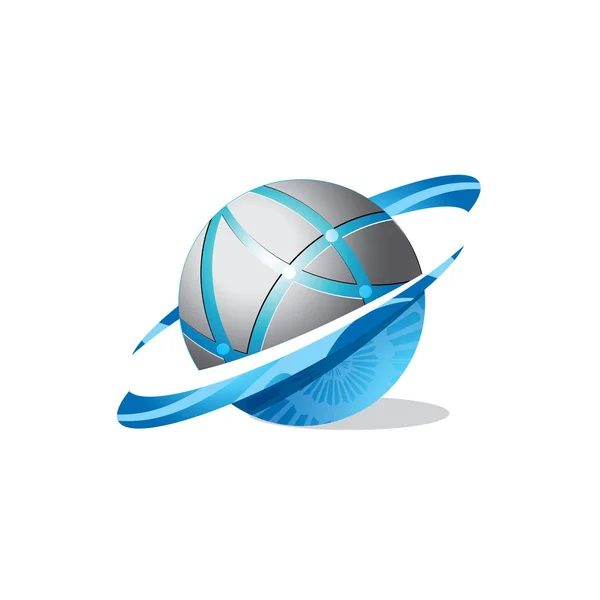 Vektor Abstraktes Earth Globe Logo Design Abstrakte Globus Logo Vorlage — Stockvektor