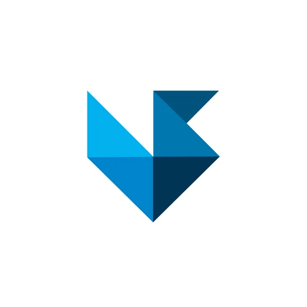 Nowoczesne Origami Ptaków Logo — Wektor stockowy