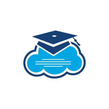 Bulut Raporu Simgesi Logo Tasarımı. Belge yönetimi hizmetleri için bulut hesaplama sistemi kavramına sahip vektör illüstrasyon simgesi.