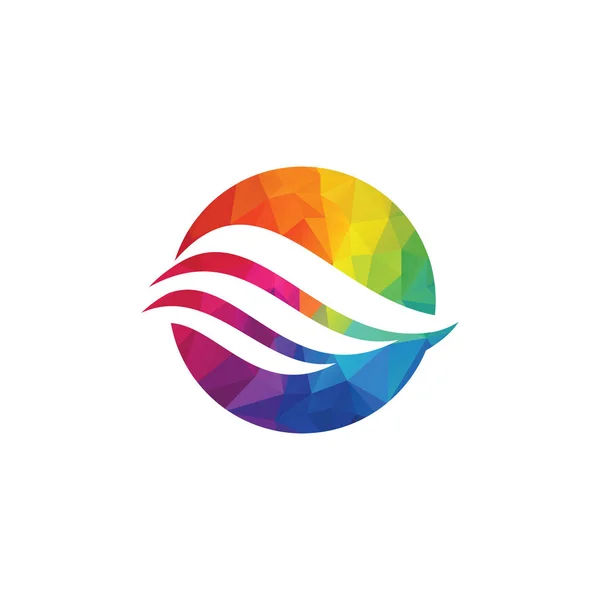Water Club Logo Swimming Sail Sport Logo Pool Spa Emblem — Stock Vector