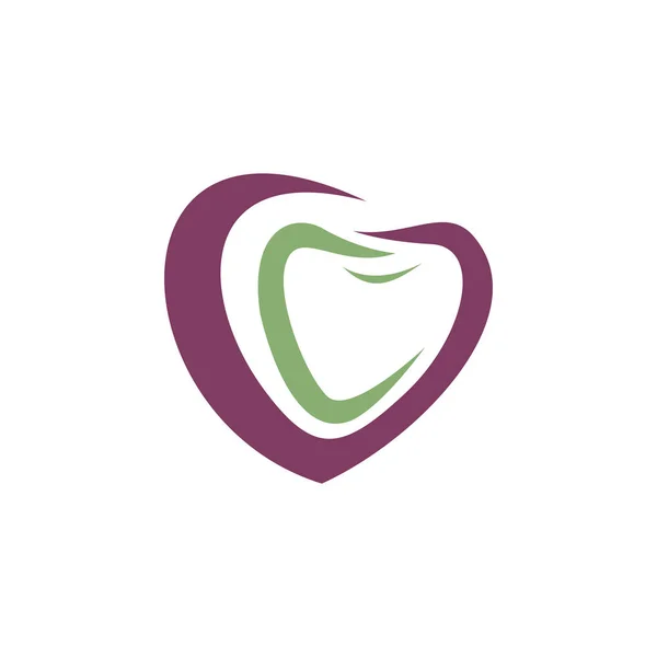 Templat Dental Care Logo Template Design Vector Ikon Tanda Bekas - Stok Vektor