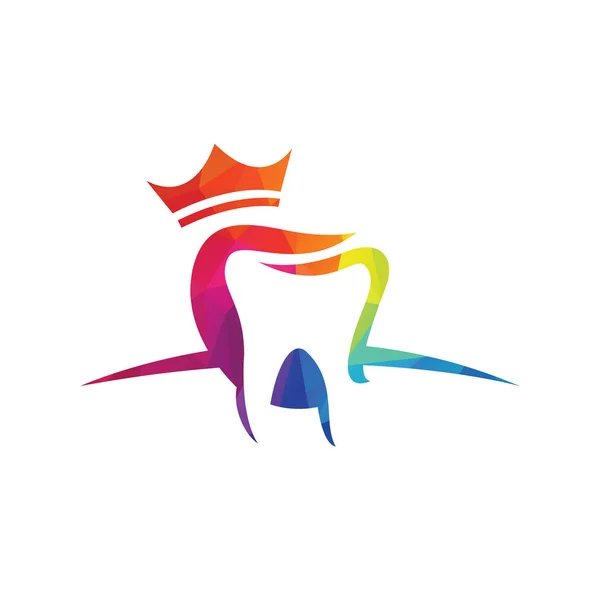 Tooth Dengan Gambar Logo Mahkota Templat Desain Untuk Gigi Atau - Stok Vektor