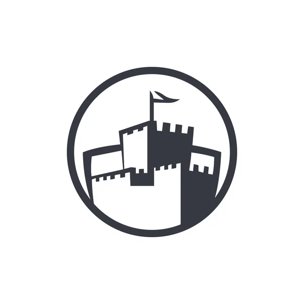 Castle Logo Design Concept Vector Castle Tower Logo Template Vector — Stock Vector