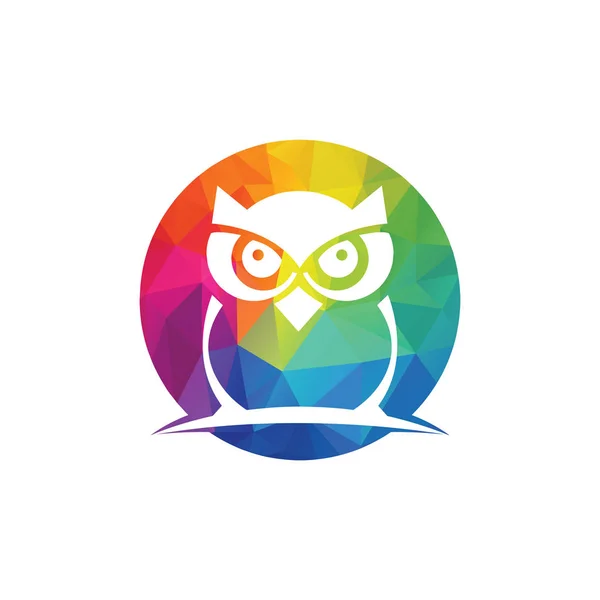 Owl Logo Vector Diseño Moderno Logotipo Colorido Búho Vector Icono — Vector de stock