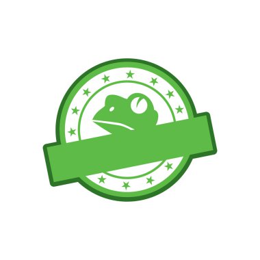 Kurbağa vektör logosu tasarımı. Kurbağa karakurbağası simgesi vektör şablonu.
