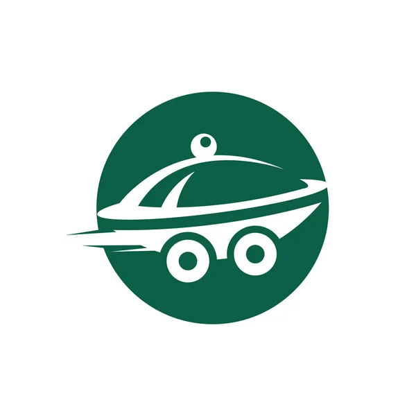 Дизайн Логотипа Доставки Продуктов Питания Знак Быстрая Доставка — стоковый вектор