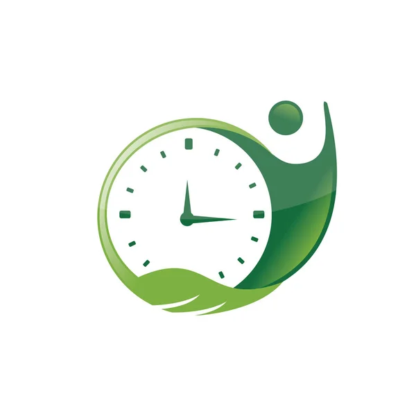 Time Care Logo Template Design Vector Conceito Design Símbolo Criativo — Vetor de Stock