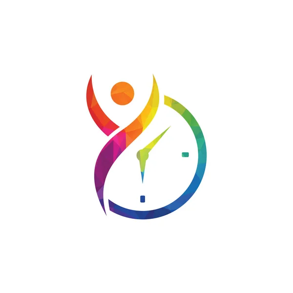 Χρονική Φροντίδα Λογότυπο Πρότυπο Σχεδιασμός Διάνυσμα Σχεδιασμός Concept Creative Symbol — Διανυσματικό Αρχείο