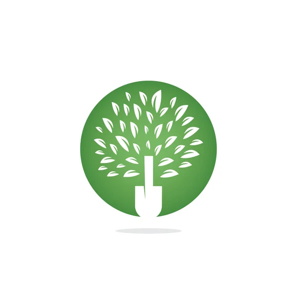 Vektorový Obrázek Šablony Zeleného Zahradního Loga Šablona Loga Ikon Stromu — Stockový vektor