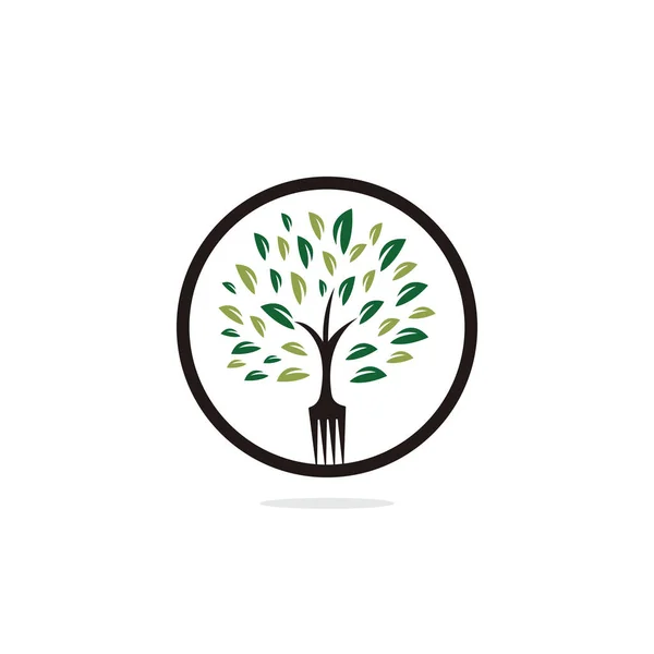 Дизайн Логотипа Вилки Ресторана Кафе Концепция Дизайна Логотипа Свежих Продуктов — стоковый вектор