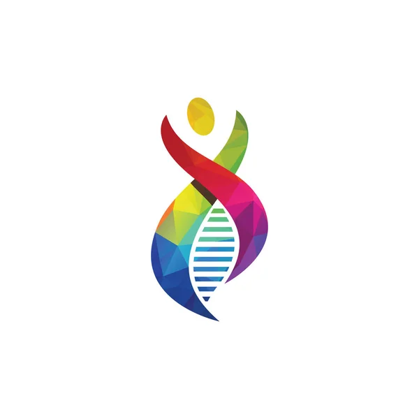 Ανθρώπινο Dna Και Γενετική Λογότυπο Του Σχεδιασμού — Διανυσματικό Αρχείο