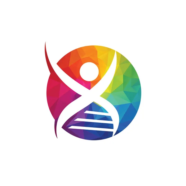 Людська Днк Генетичний Логотип Дизайн — стоковий вектор