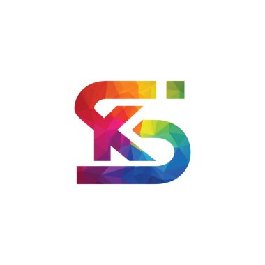 SK Letter Logo Vector Design Template.