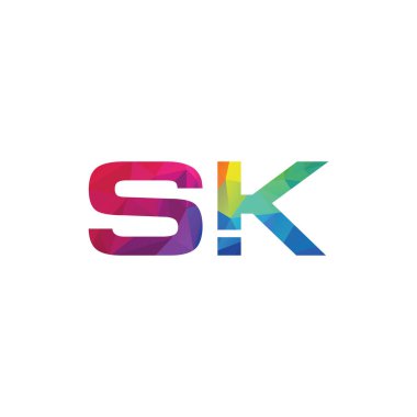 SK Letter Logo Vector Design Template.