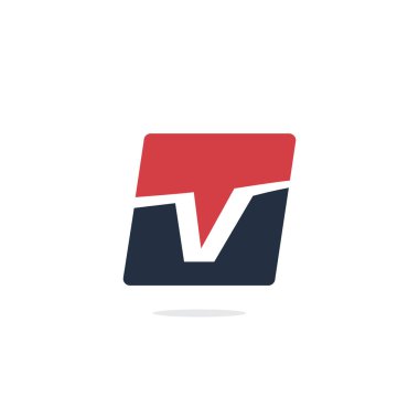 Creative letter V vector logo design.