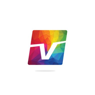 Creative letter V vector logo design.