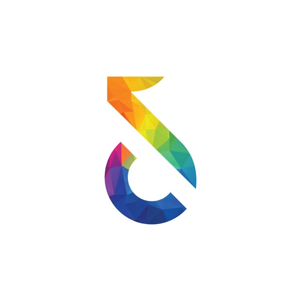 Carta Creativa Vector Logo Diseño — Vector de stock