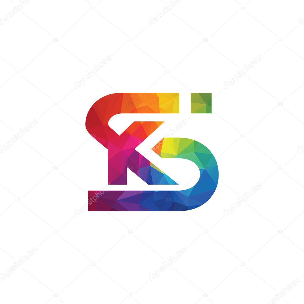 SK Letter Logo Vector Design Template.