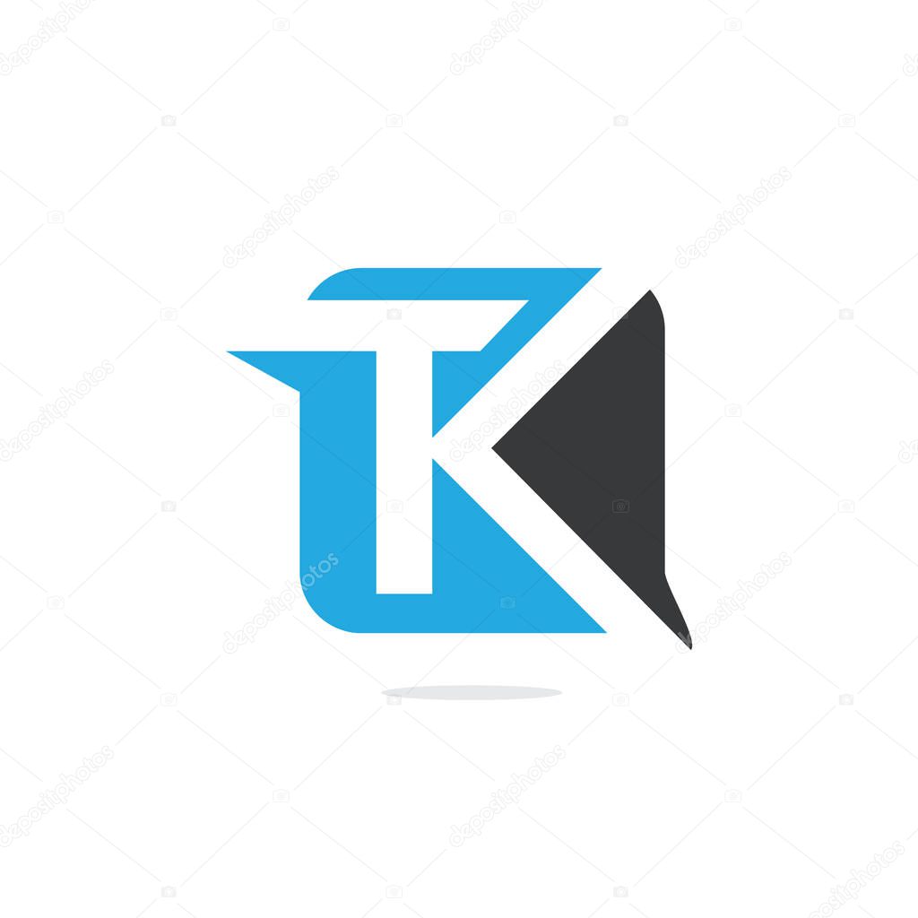 TK Letter Logo Vector Design Template.