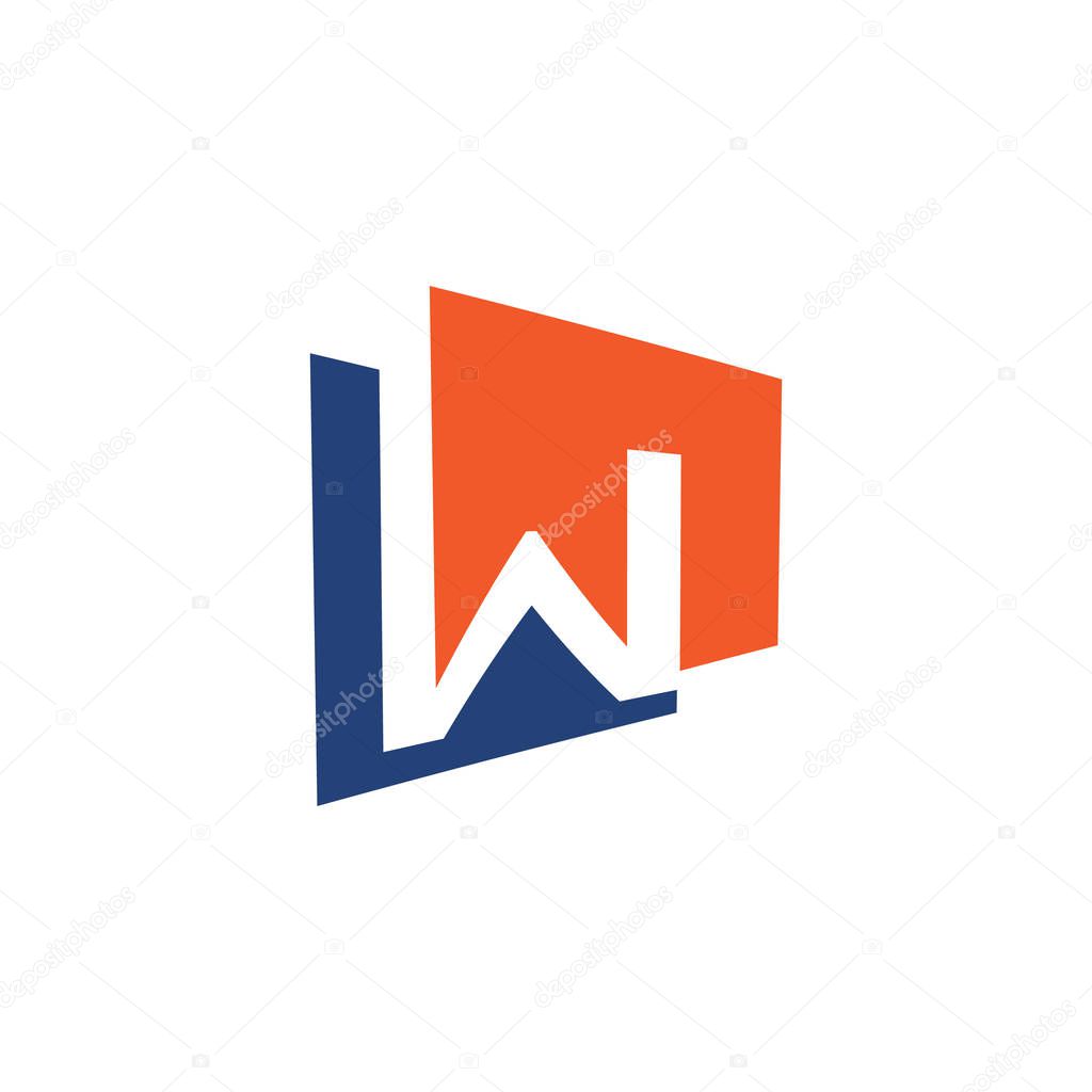 Creative letter W vector logo design.