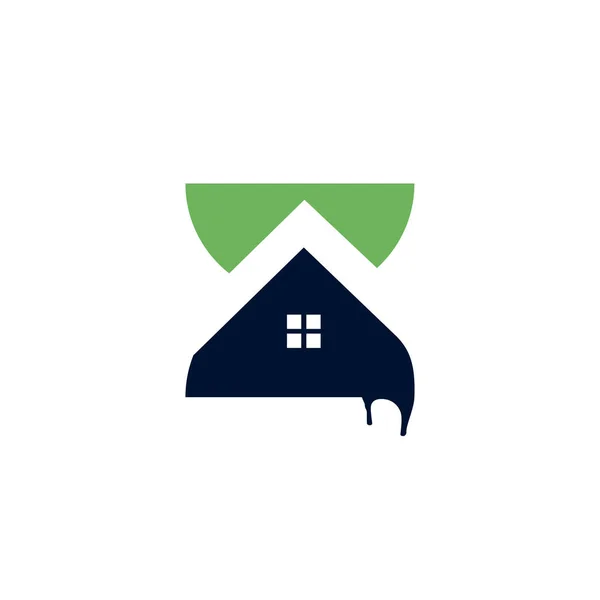 Κλεψύδρα Home Vector Logo Design Κατάλληλο Για Δημιουργική Βιομηχανία Πολυμέσα — Διανυσματικό Αρχείο