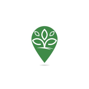 GPS bahçe vektör logosu tasarımı. GPS simgesi. Navigasyon vektör logosu. Navigasyon vektör simgesi.