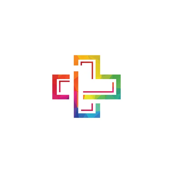 Medizinisches Cross Vektor Logo Design Logo Des Medizinischen Zentrums Gesundheitswesen — Stockvektor