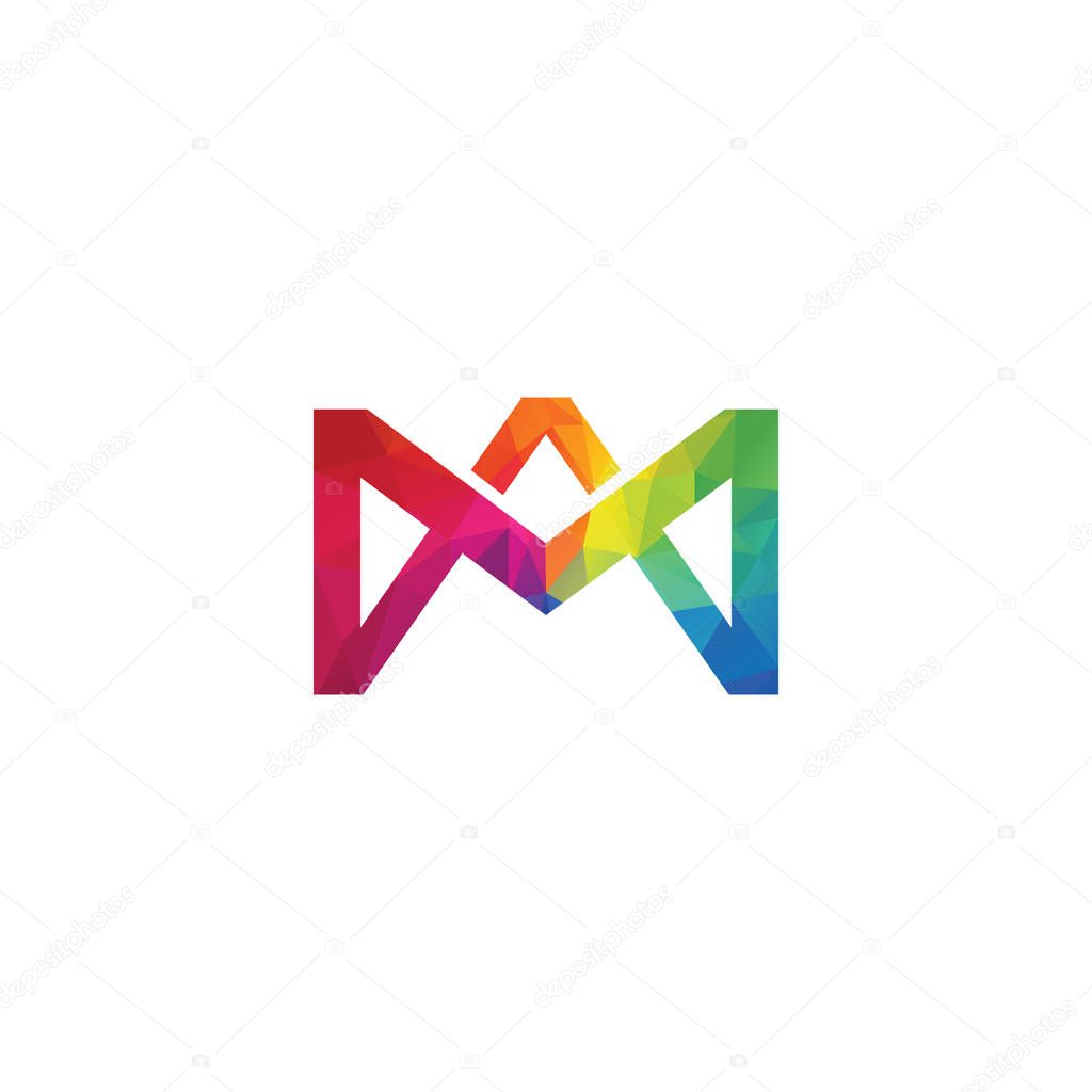 Creative letter M vector logo design.
