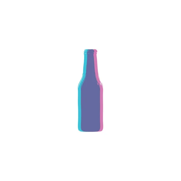 Ikona Wektora Butelki Piwa Szklany Symbol Butelki Swojej Stronie Internetowej — Wektor stockowy