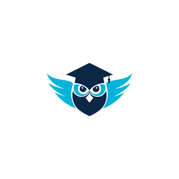 Owl Icon Education Vector Logo Design — Stock Vector