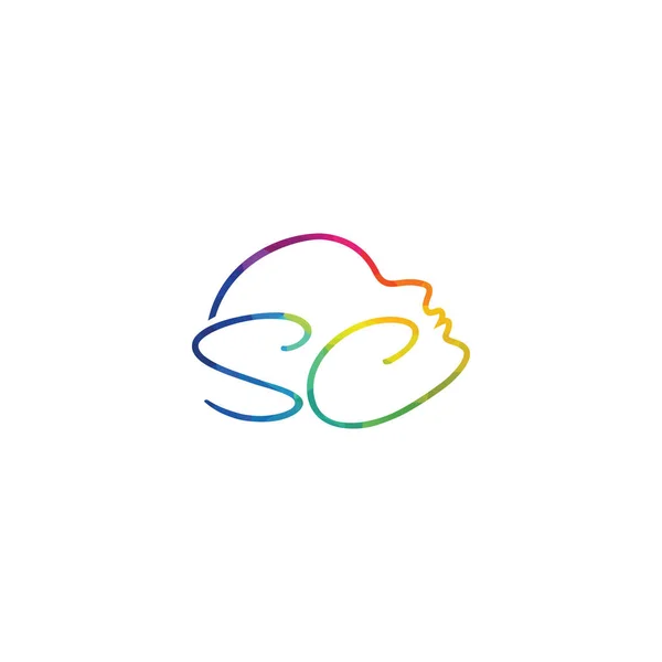 Brief Schönheit Und Salon Logo Design — Stockvektor