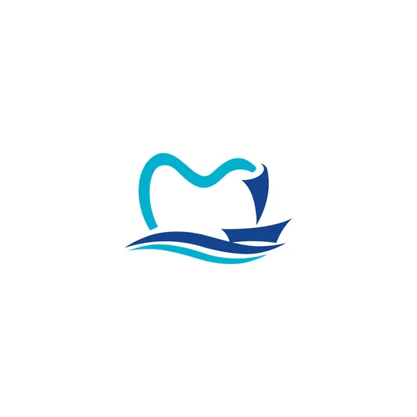 Yat Diş Simgesi Logosu Diş Logosu Tasarımı — Stok Vektör