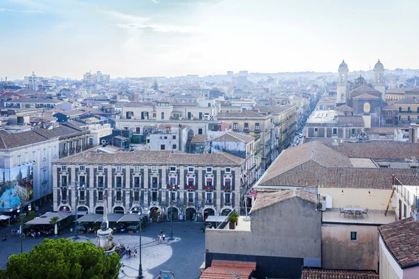 Catania paisagem urbana aérea, viajar para a Sicília, Itália . — Fotografia de Stock