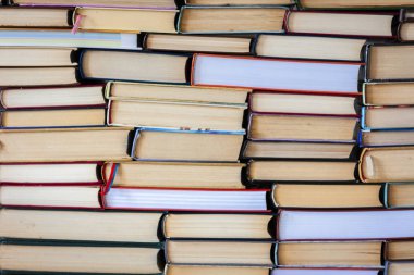 Kitap yığını eğitim konsepti arka plan, bir sürü kitap yığını .