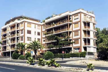 İtalya 'nın güzel şehri, Catania' nın tarihi sokağı, Sici
